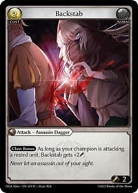 Backstab - Grand Archive TCG Dawn of Ashes Alter Edition trading card