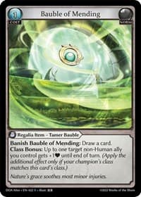 Bauble of Mending - Grand Archive TCG Dawn of Ashes Alter Edition trading card