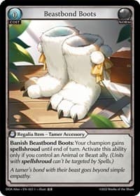 Beastbond Boots - Grand Archive TCG Dawn of Ashes Alter Edition trading card