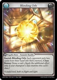 Blinding Orb - Grand Archive TCG Dawn of Ashes Alter Edition trading card