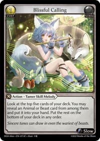 Blissful Calling - Grand Archive TCG Dawn of Ashes Alter Edition trading card