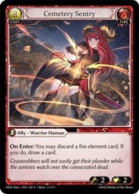 Cemetery Sentry - Grand Archive TCG Dawn of Ashes Alter Edition trading card