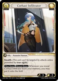 Corhazi Infiltrator - Grand Archive TCG Dawn of Ashes Alter Edition trading card