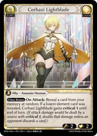 Corhazi Lightblade - Grand Archive TCG Dawn of Ashes Alter Edition trading card