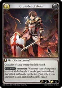 Crusader of Aesa - Grand Archive TCG Dawn of Ashes Alter Edition trading card
