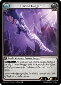 Curved Dagger - Grand Archive TCG Dawn of Ashes Alter Edition trading card