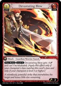 Devastating Blow - Grand Archive TCG Dawn of Ashes Alter Edition trading card