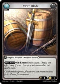 Drawn Blade - Grand Archive TCG Dawn of Ashes Alter Edition trading card