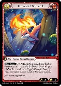 Embertail Squirrel - Grand Archive TCG Dawn of Ashes Alter Edition trading card