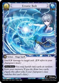 Erratic Bolt - Grand Archive TCG Dawn of Ashes Alter Edition trading card