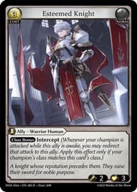 Esteemed Knight - Grand Archive TCG Dawn of Ashes Alter Edition trading card