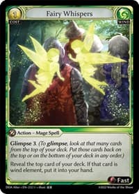 Fairy Whispers - Grand Archive TCG Dawn of Ashes Alter Edition trading card