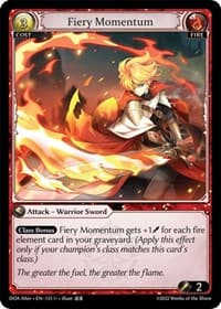Fiery Momentum - Grand Archive TCG Dawn of Ashes Alter Edition trading card