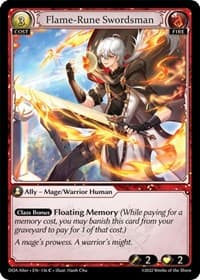 Flame-Rune Swordsman - Grand Archive TCG Dawn of Ashes Alter Edition trading card