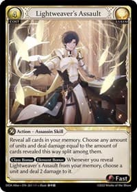Lightweaver's Assault - Grand Archive TCG Dawn of Ashes Alter Edition trading card