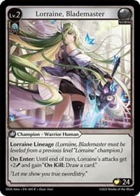 Lorraine, Blademaster - Grand Archive TCG Dawn of Ashes Alter Edition trading card