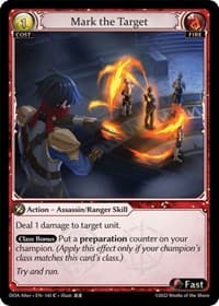 Mark the Target - Grand Archive TCG Dawn of Ashes Alter Edition trading card