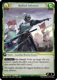 Rallied Advance - Grand Archive TCG Dawn of Ashes Alter Edition trading card