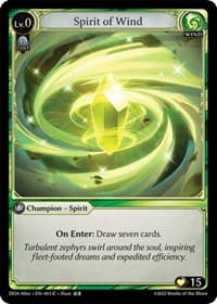 Spirit of Wind - Grand Archive TCG Dawn of Ashes Alter Edition trading card