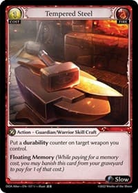 Tempered Steel - Grand Archive TCG Dawn of Ashes Alter Edition trading card