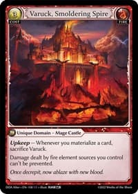 Varuck, Smoldering Spire - Grand Archive TCG Dawn of Ashes Alter Edition trading card