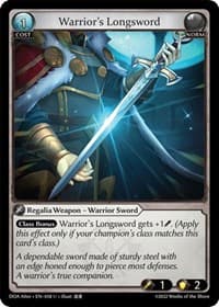 Warrior's Longsword - Grand Archive TCG Dawn of Ashes Alter Edition trading card