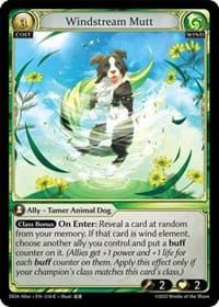 Windstream Mutt - Grand Archive TCG Dawn of Ashes Alter Edition trading card
