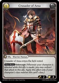 Crusader of Aesa - Grand Archive TCG 2022 Demo Deck trading card