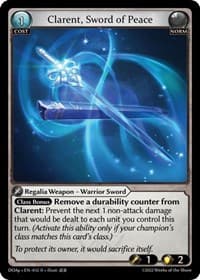 Clarent, Sword of Peace - Grand Archive TCG Dawn of Ashes Prelude trading card
