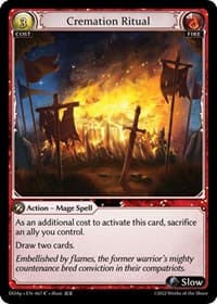 Cremation Ritual - Grand Archive TCG Dawn of Ashes Prelude trading card