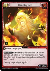 Disintegrate - Grand Archive TCG Dawn of Ashes Prelude trading card