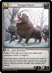 Enraged Boars - Grand Archive TCG Dawn of Ashes Prelude trading card