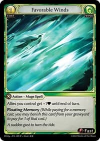 Favorable Winds - Grand Archive TCG Dawn of Ashes Prelude trading card