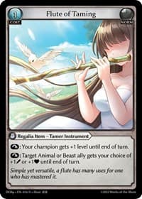 Flute of Taming - Grand Archive TCG Dawn of Ashes Prelude trading card