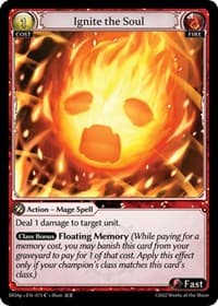 Ignite the Soul - Grand Archive TCG Dawn of Ashes Prelude trading card