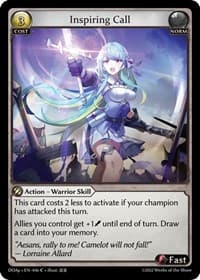 Inspiring Call - Grand Archive TCG Dawn of Ashes Prelude trading card