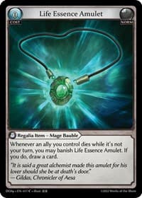 Life Essence Amulet - Grand Archive TCG Dawn of Ashes Prelude trading card