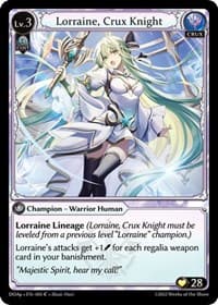 Lorraine, Crux Knight - Grand Archive TCG Dawn of Ashes Prelude trading card