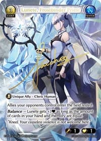 Lunete, Frostbinder Priest - Grand Archive TCG Dawn of Ashes Event Pack trading card