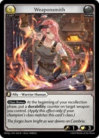 Weaponsmith - Grand Archive TCG Dawn of Ashes Prelude trading card