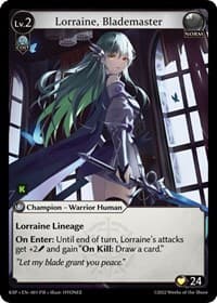 Lorraine, Blademaster - Grand Archive TCG Kickstarter Promotional Cards trading card