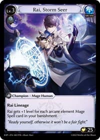 Rai, Storm Seer - Grand Archive TCG Kickstarter Promotional Cards trading card