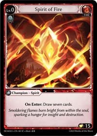 Spirit of Fire - Grand Archive TCG 2023 Demo Deck trading card