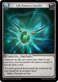 Life Essence Amulet - Grand Archive TCG 2023 Demo Deck trading card