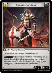 Crusader of Aesa - Grand Archive TCG 2023 Demo Deck trading card