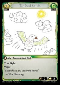Trained Hawk - Grand Archive TCG Supporter Pack 1 trading card