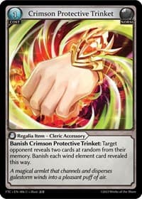 Crimson Protective Trinket - Grand Archive TCG Fractured Crown trading card