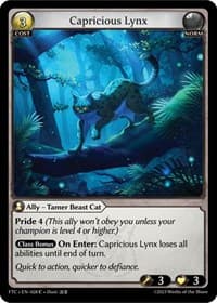 Capricious Lynx - Grand Archive TCG Fractured Crown trading card