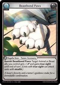 Beastbond Paws - Grand Archive TCG Fractured Crown trading card