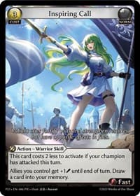 Inspiring Call - Grand Archive TCG Promotional Cards trading card